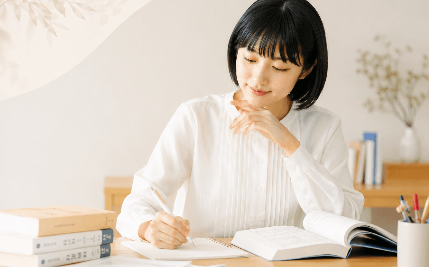 日本語教員試験の学習をイメージした写真